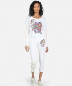 Lauren Moshi Bottoms Alana Peace Love Camel