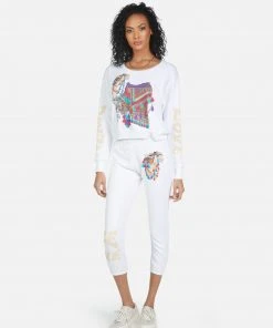 Lauren Moshi Bottoms Alana Peace Love Camel