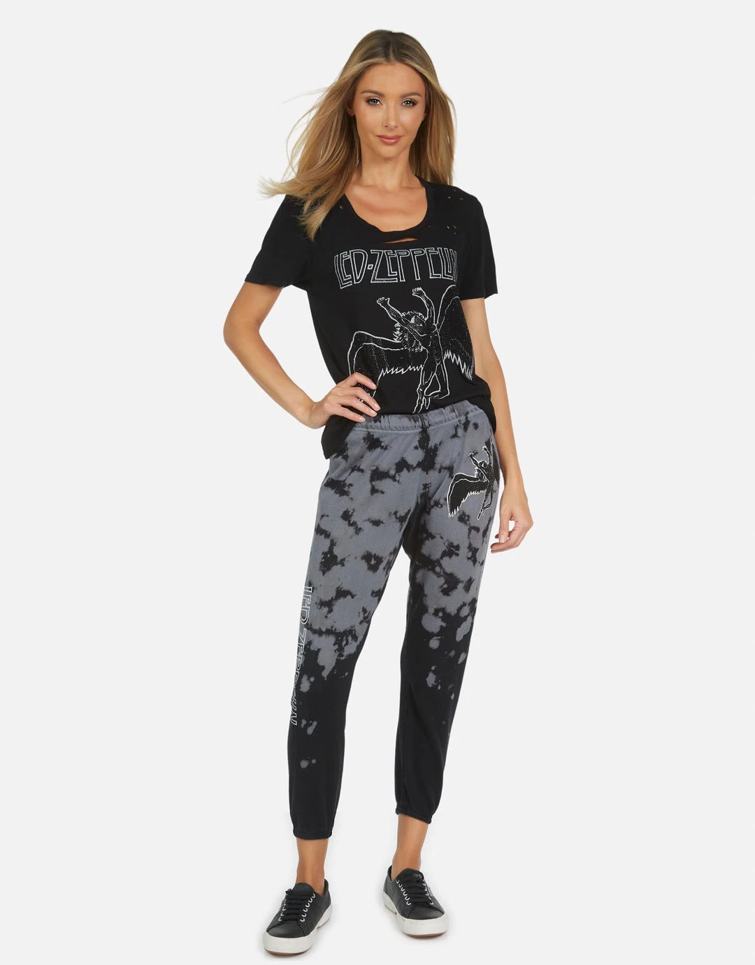 Lauren Moshi X Led Zeppelin Alana Led Zeppelin Outline Bottoms