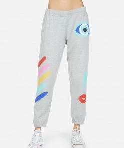 Lauren Moshi Bottoms Alana Painted Evil Eye