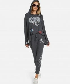 Lauren Moshi Bottoms Kizzy Electric Elephant Elements