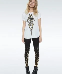 Lauren Moshi Shae All Over Foil Hearts Bottoms