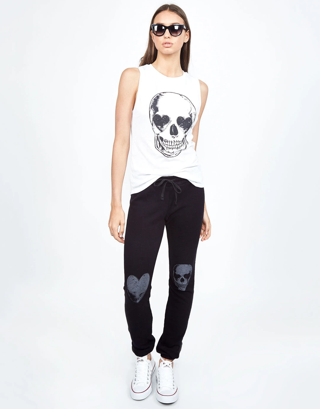 Lauren Moshi Bottoms Tiki Heart Eye Skull