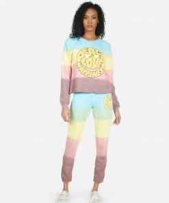 Lauren Moshi Brynn Text Happy Face Bottoms