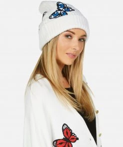 Lauren Moshi Blix Butterfly Patches Beanie