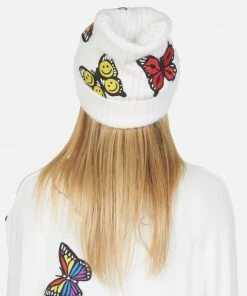 Lauren Moshi Blix Butterfly Patches Beanie