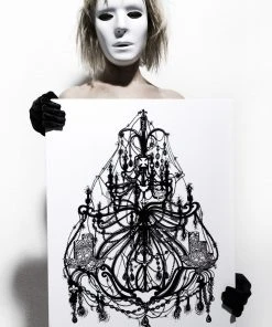 Lauren Moshi Canvas Chandelier Art