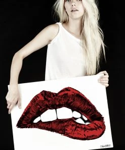 Lauren Moshi Canvas Color Biting Lip Art
