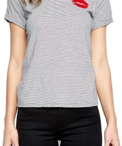 Lauren Moshi Limp Red Mouth Patch Short Sleeve