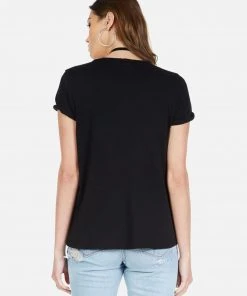 Lauren Moshi X Short Sleeve Edda Rainbow Smudge Lip