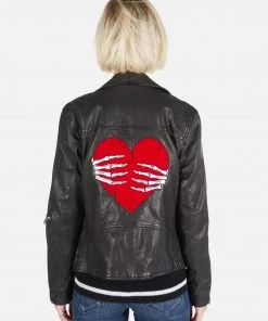 Lauren Moshi Long Sleeve Posey Skeleton Hand Heart