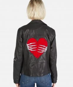 Lauren Moshi Long Sleeve Posey Skeleton Hand Heart