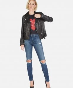 Lauren Moshi Long Sleeve Posey Skeleton Hand Heart