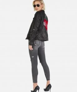 Lauren Moshi Long Sleeve Posey Skeleton Hand Heart