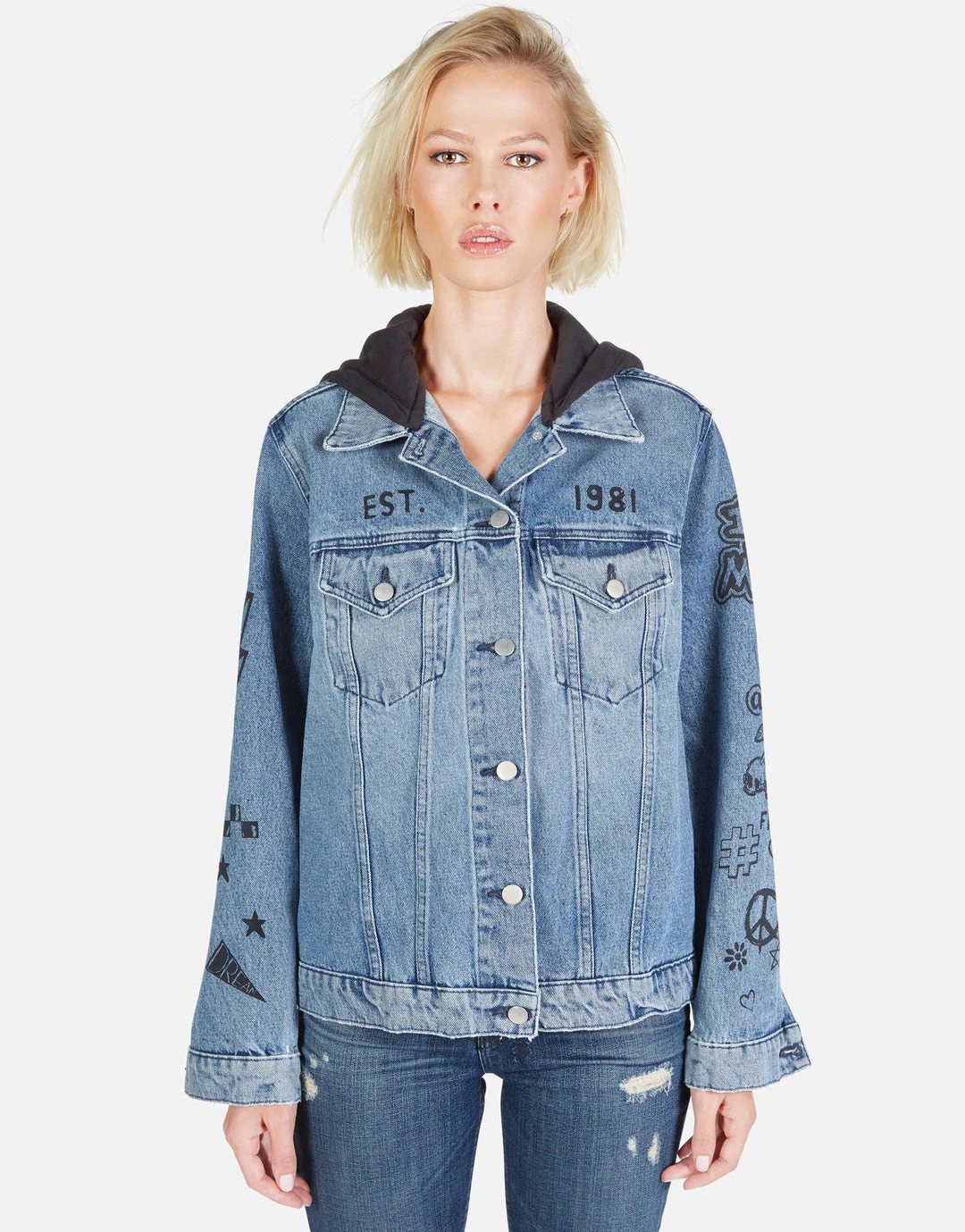 Lauren Moshi Stevie Varsity Panther Outerwear