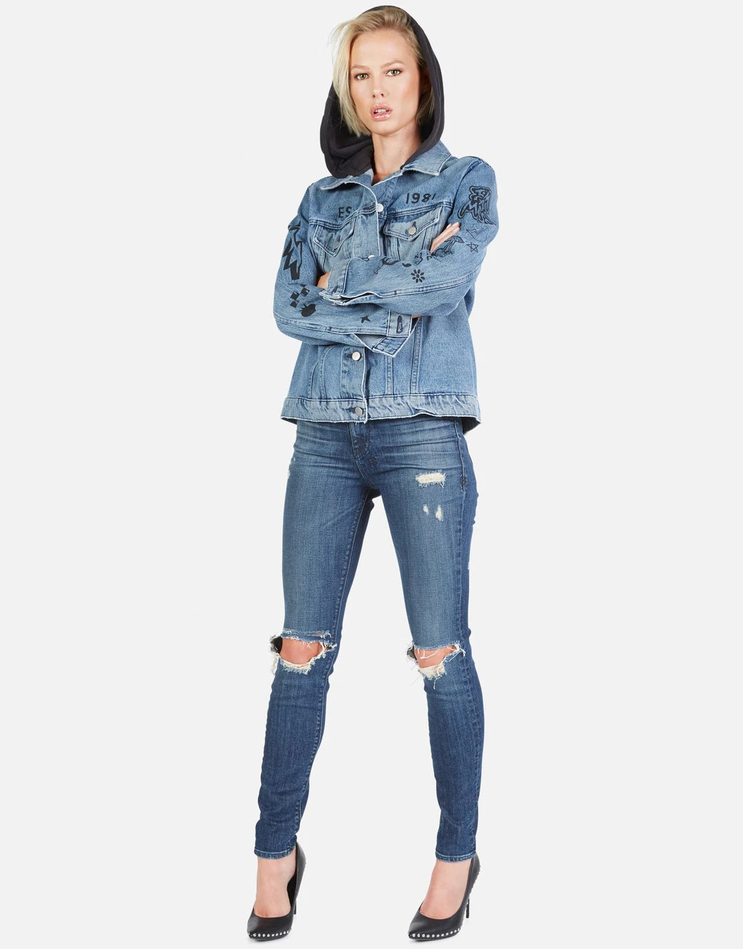 Lauren Moshi Stevie Varsity Panther Outerwear