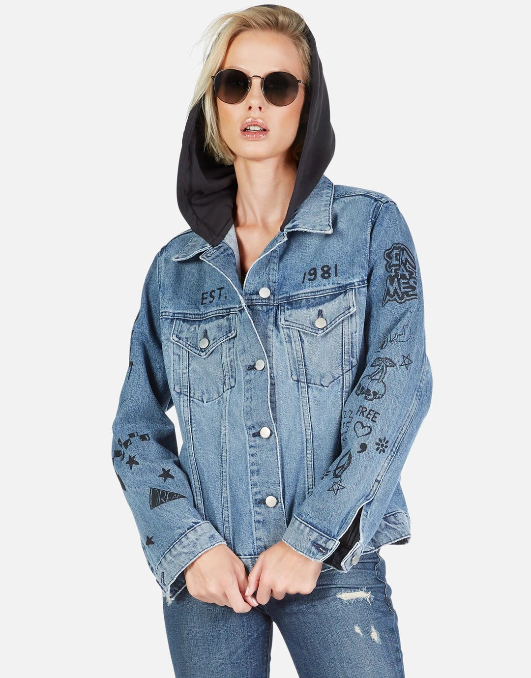 Lauren Moshi Stevie Varsity Panther Outerwear