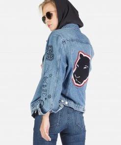 Lauren Moshi Stevie Varsity Panther Outerwear