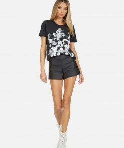 Lauren Moshi Short Sleeve Wolf Mickey Crew