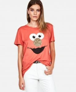 Lauren Moshi Wolf Leopard Elmo Short Sleeve