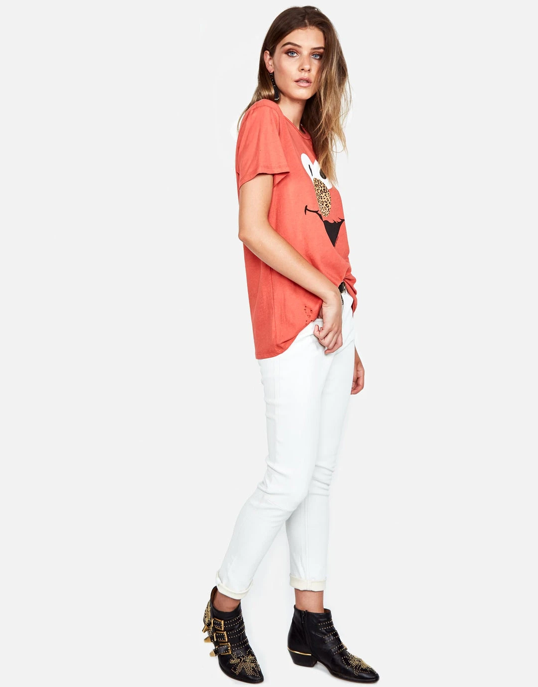 Lauren Moshi Wolf Leopard Elmo Short Sleeve