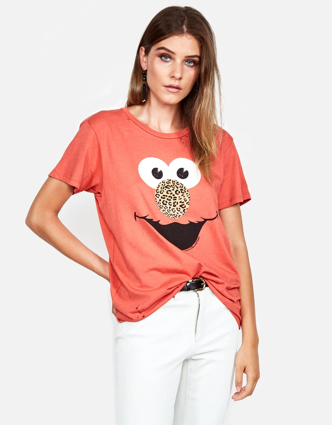 Lauren Moshi Wolf Leopard Elmo Short Sleeve