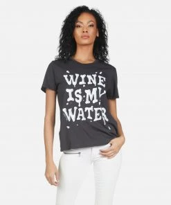 Lauren Moshi Short Sleeve Wolf Wine Is My Water
