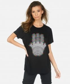 Lauren Moshi Short Sleeve Wolf Hamsa Elements