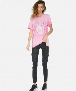 Lauren Moshi Short Sleeve Wolf Hamsa Elements