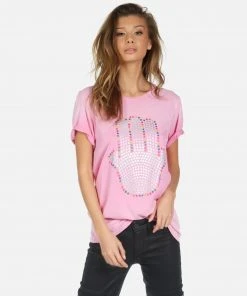 Lauren Moshi Short Sleeve Wolf Hamsa Elements
