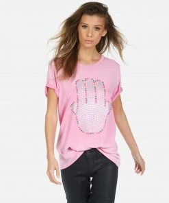Lauren Moshi Short Sleeve Wolf Hamsa Elements