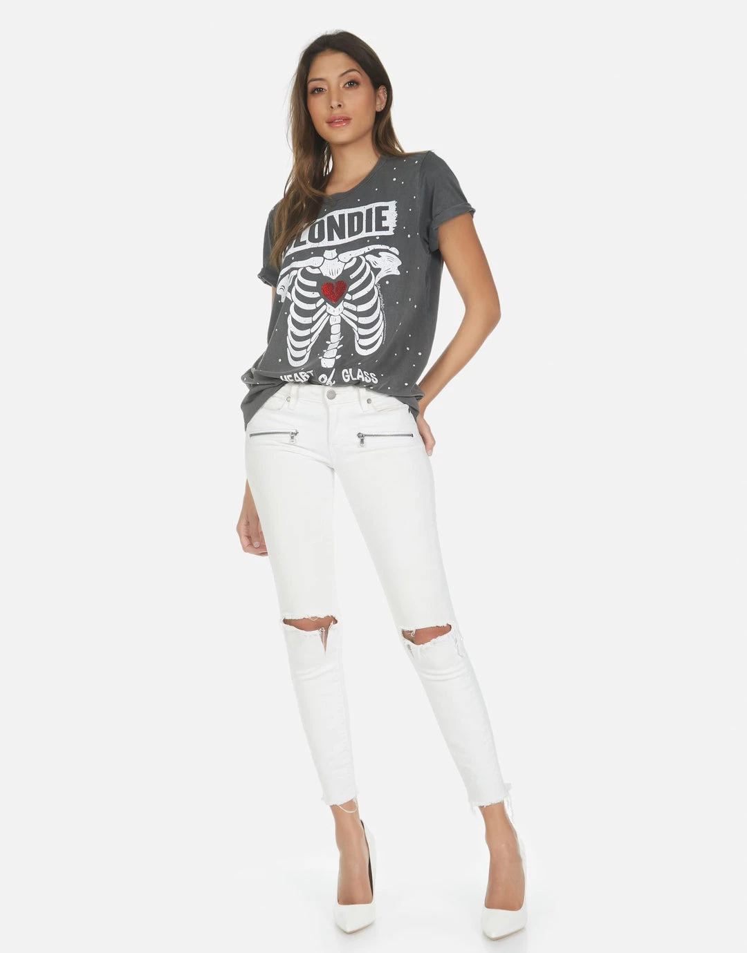 Lauren Moshi Short Sleeve Wolf Blondie Heart