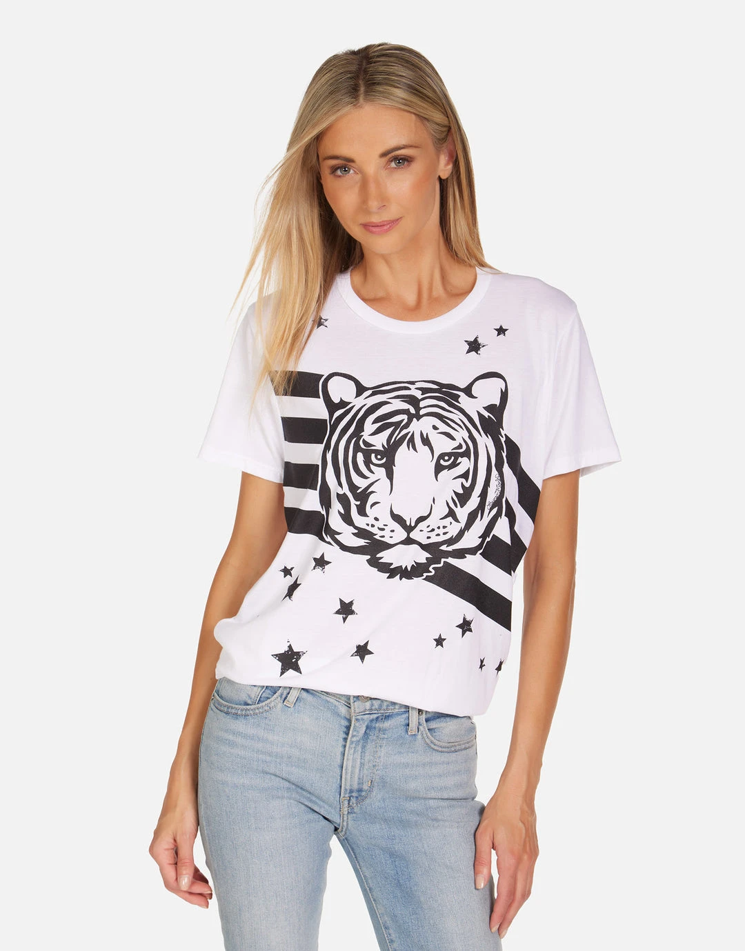 Lauren Moshi Wolf Tiger Stars & Stripes NEW