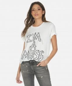 Lauren Moshi Wolf I'm A Mess Short Sleeve