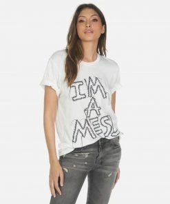 Lauren Moshi Wolf I'm A Mess Short Sleeve