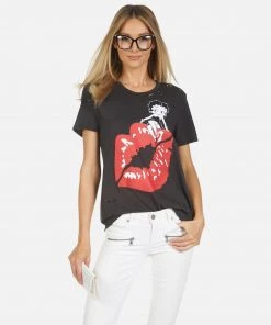 Lauren Moshi X Betty Boop Tops Wolf Betty Boop