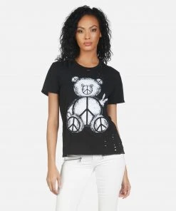 Lauren Moshi Short Sleeve Wolf Peace Teddy