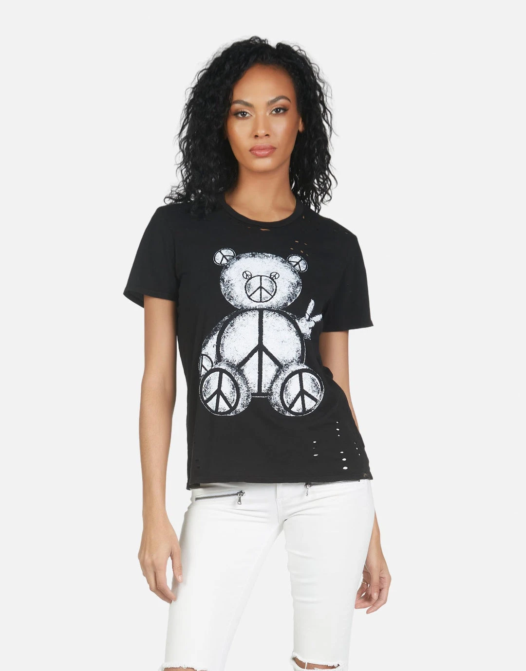Lauren Moshi Short Sleeve Wolf Peace Teddy