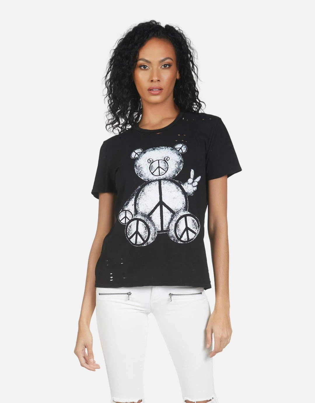Lauren Moshi Short Sleeve Wolf Peace Teddy
