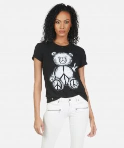 Lauren Moshi Short Sleeve Wolf Peace Teddy