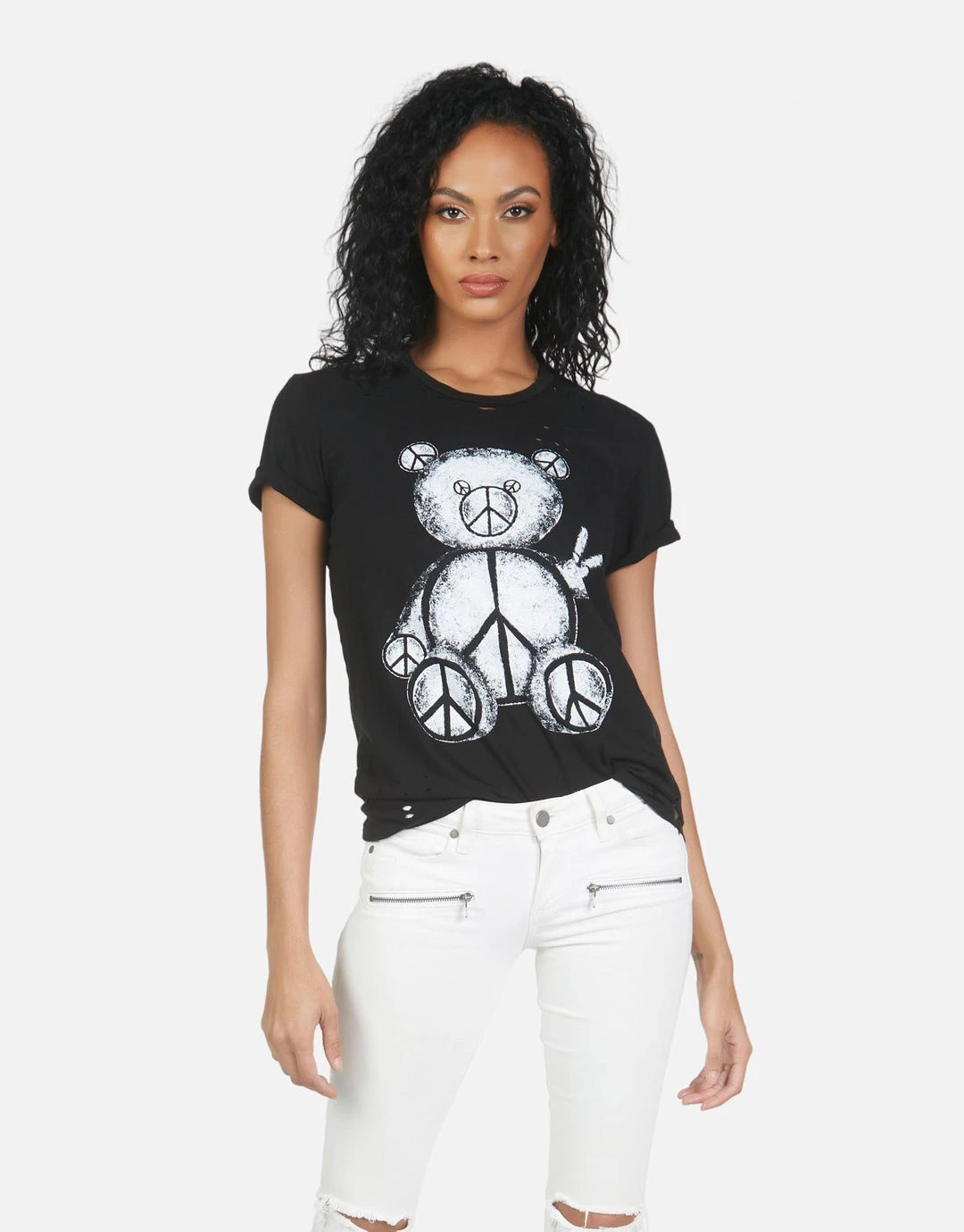 Lauren Moshi Short Sleeve Wolf Peace Teddy