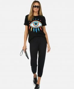 Lauren Moshi Short Sleeve Edda Rainbow Lightning Eye