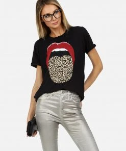Lauren Moshi X Short Sleeve Edda X Leopard Tongue