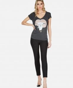 Lauren Moshi Emmalyn XO Shh Lip Short Sleeve