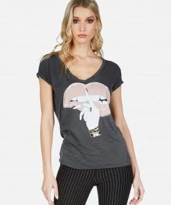 Lauren Moshi Emmalyn XO Shh Lip Short Sleeve