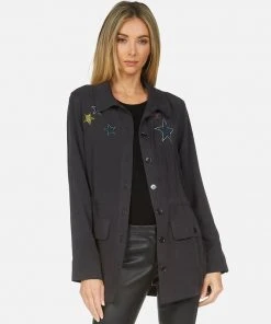 Lauren Moshi Ashanti Crystal Stars Long Sleeve