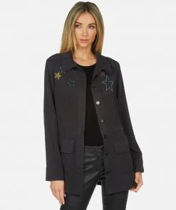 Lauren Moshi Ashanti Crystal Stars Long Sleeve