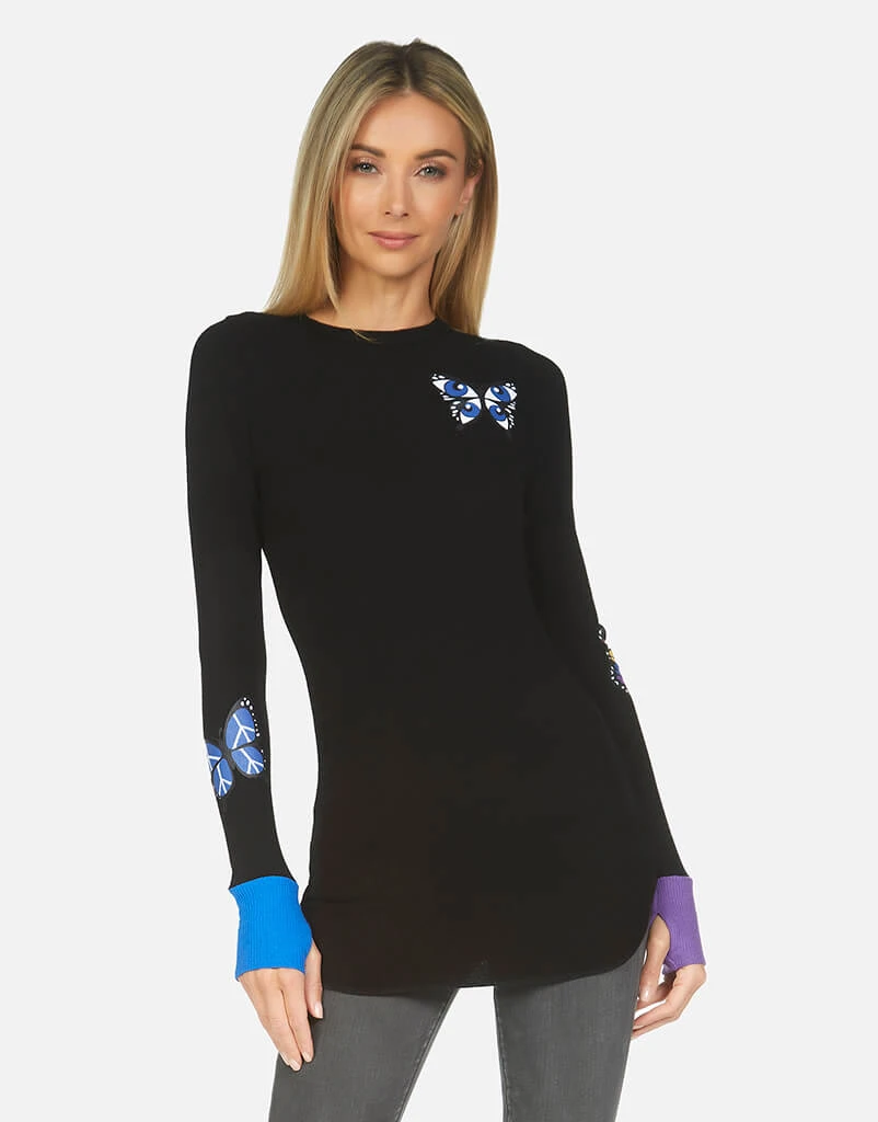 Lauren Moshi Long Sleeve Solange Butterfly