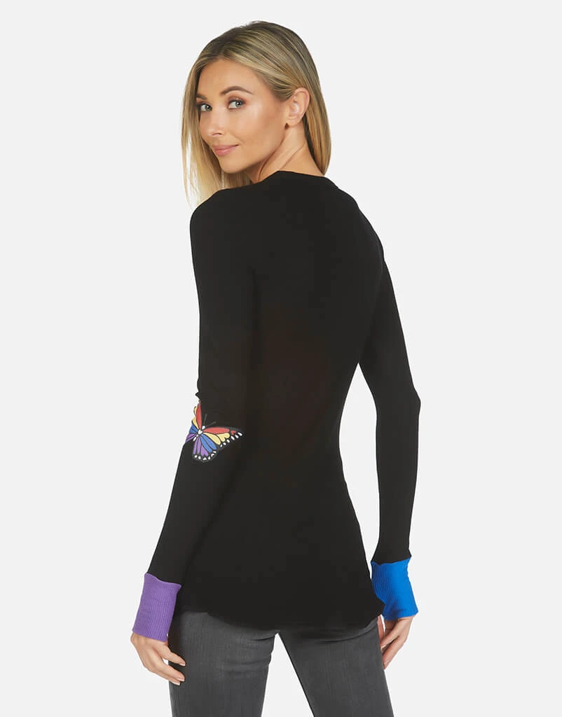 Lauren Moshi Long Sleeve Solange Butterfly