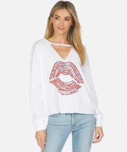 Lauren Moshi Long Sleeve Mirna Bracelet Lip